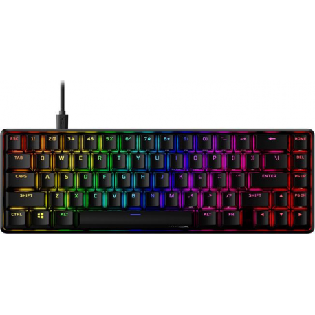 HyperX Alloy Origins 65 - Keyboard - backlit - USB-C - QWERTY - US - key switch: HyperX Red - black - for Xbox One, Xbox One S, Xbox One S All-Digital Edition, Xbox One X, Xbox Series S, Xbox Series X; Sony PlayStation 4, Sony PlayStation 5 - 0