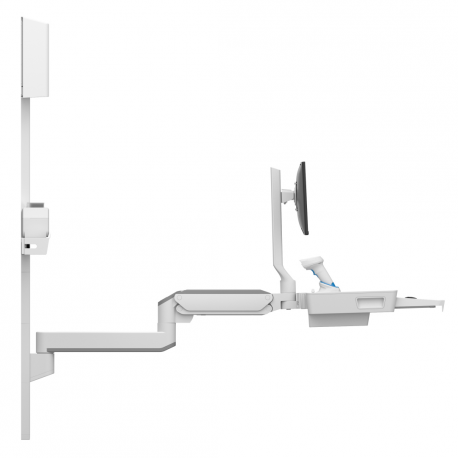 Ergotron CareFit Combo Extender - Mounting component (cable cover, extender arm, end caps) - plastic, aluminium - white - arm mountable - for P / N: 45-618-251, 45-619-251, 45-621-251, 45-622-251 - 2