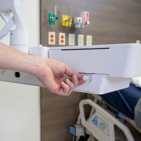 Ergotron CareFit Combo - CPU tray - under worksurface mountable - white - for P / N: 98-547-251, 98-578-251, 98-609-030 - 2