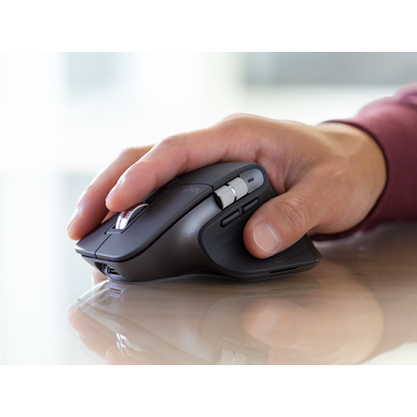 Logitech Master Series MX Master 3S for Business - Mouse - ergonomic - right-handed - optical - 7 buttons - wireless - Bluetooth - Logitech Logi Bolt USB receiver - graphite - 1