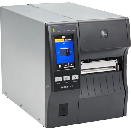 Zebra ZT400 Series ZT411 - Label printer - direct thermal  /  thermal transfer - Roll (11.4 cm) - 203 dpi - up to 356 mm / sec - USB 2.0, LAN, serial, USB host, Bluetooth 4.1 - tear bar - 2