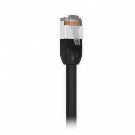 Ubiquiti UISP - Patch cable - RJ-45 (M) to RJ-45 (M) - 3 m - 6 mm - STP - CAT 5e - outdoor, rugged, snagless, stranded copper - black - 0