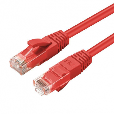MicroConnect - Network cable - RJ-45 (M) to RJ-45 (M) - 20 cm - UTP - CAT 6 - booted, halogen-free, stranded - red - 0