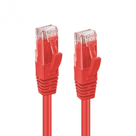 MicroConnect - Network cable - RJ-45 (M) to RJ-45 (M) - 30 cm - UTP - CAT 6 - halogen-free, stranded - red - 1