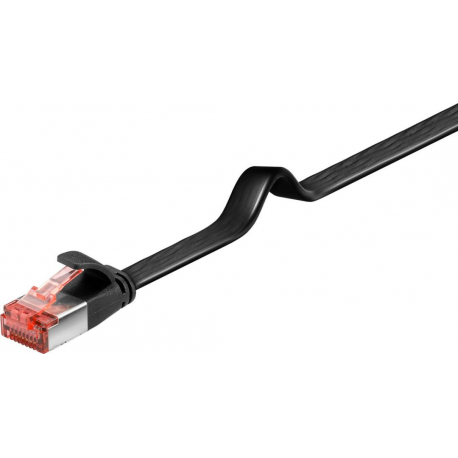 MicroConnect UltraFlat - Network cable - RJ-45 (M) to RJ-45 (M) - 10 m - UTP - CAT 6 - booted, flat - black - 0