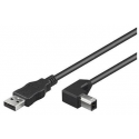 MicroConnect USB 2.0 - USB cable - USB Type B (M) to USB (M) - USB 2.0 - 50 cm - 90° connector