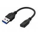 MicroConnect - USB adapter - USB Type A (M) to USB-C (F) - USB 3.0 - 20 cm - black
