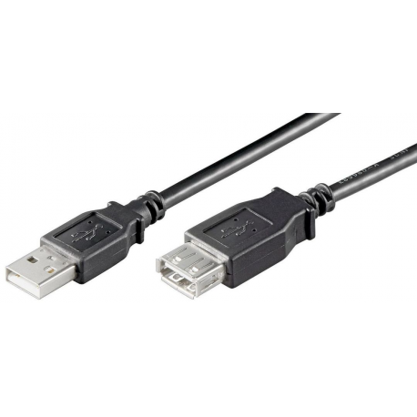 MicroConnect USB 2.0 - USB extension cable - USB (F) to USB (M) - USB 2.0 - 1 m - black - 0