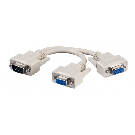 MicroConnect - VGA splitter - HD-15 (VGA) (M) to HD-15 (VGA) (F) - 30 cm - 0