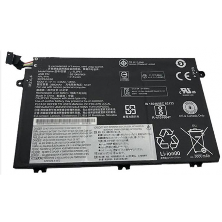 Lenovo - Laptop battery - 1 x battery - Lithium Ion - 3-cell - 45 Wh - FRU - for ThinkPad E495 20NE; E595 20NF - 0