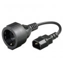 MicroConnect PowerCord - Power cable - IEC 60320 C14 to CEE 7 / 7 (F) - AC 250 V - 23 cm - black