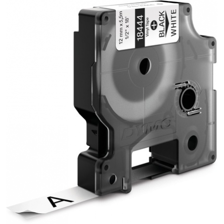 DYMO IND All-Purpose - Vinyl - adhesive - black on white - Roll (1.2 cm x 5 m) 1 cassette(s) label tape - for LabelMANAGER 210, 280, 360, 420, PnP; Rhino 4200, 5200; RhinoPRO 6000 - 1