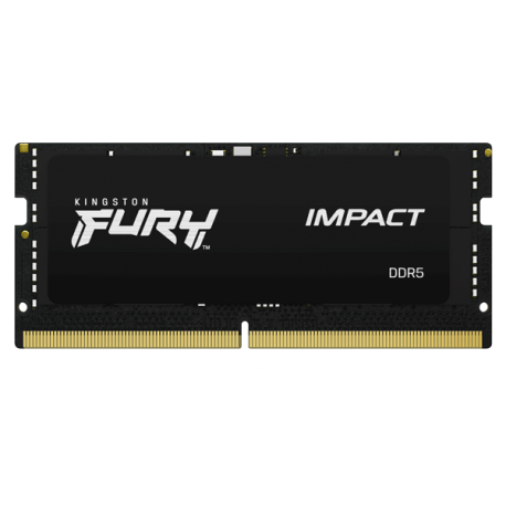 Kingston FURY Impact - DDR5 - kit - 32 GB: 2 x 16 GB - SO-DIMM 262-pin - 6400 MHz  /  PC5-51200 - CL38 - 1.35 V - on-die ECC - 0