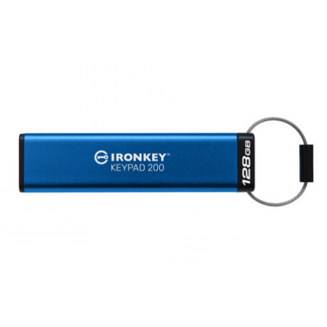 Kingston IronKey Keypad 200C - USB flash drive - encrypted - 128 GB - USB-C 3.2 Gen 1 - 1