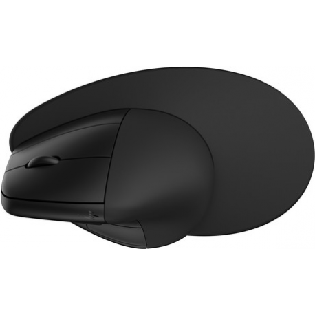 HP 925 - Vertical mouse - ergonomic - 6 buttons - wireless - 2.4 GHz, Bluetooth 5.3 - USB wireless receiver - black - 100% paper-based packaging - 0