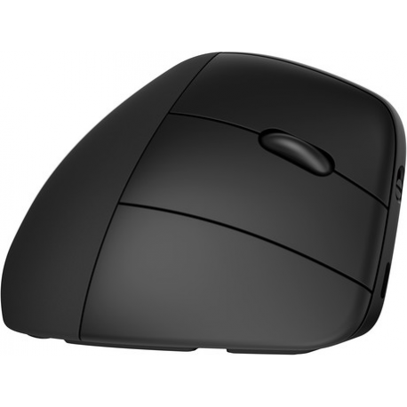 HP 925 - Vertical mouse - ergonomic - 6 buttons - wireless - 2.4 GHz, Bluetooth 5.3 - USB wireless receiver - black - 100% paper-based packaging - 1