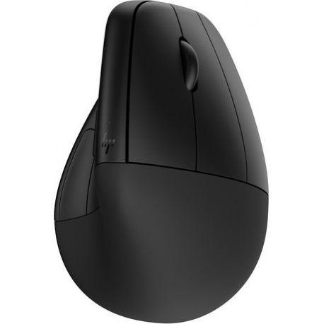 HP 925 - Vertical mouse - ergonomic - 6 buttons - wireless - 2.4 GHz, Bluetooth 5.3 - USB wireless receiver - black - 100% paper-based packaging - 2
