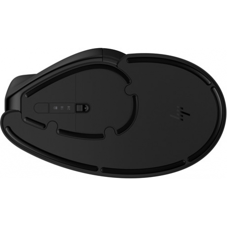 HP 925 - Vertical mouse - ergonomic - 6 buttons - wireless - 2.4 GHz, Bluetooth 5.3 - USB wireless receiver - black - 100% paper-based packaging - 5