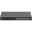 NETGEAR AV Line M4350-24X4V - Switch - L3 - Managed - 24 x 100 / 1000 / 2.5G / 5G / 10GBase-T (PoE+) + 4 x 1 / 10 / 25 Gigabit SFP28 - front to back airflow - rack-mountable - PoE+ (576 W)