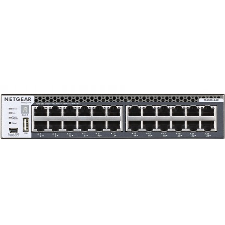 NETGEAR AV Line M4350-40X4C - Switch - L3 - Managed - 40 x 100 / 1000 / 2.5G / 5G / 10GBase-T (PoE++) + 4 x 40 / 100 Gigabit QSFP28 - front to back airflow - rack-mountable - PoE++ (196 W) - 1