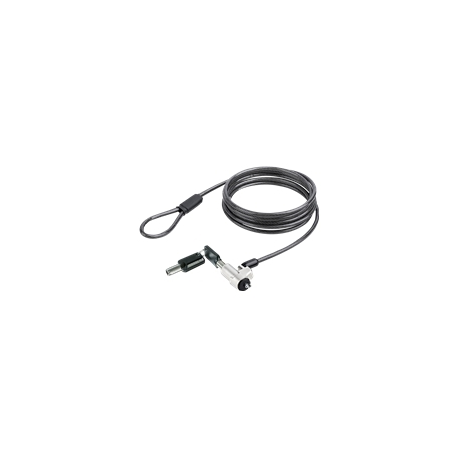 StarTech.com Laptop cable lock 6Ft Compatible With Noble Wedge; Laptop Cable Lock, 6Ft (2m), Anti-Theft Keyed Lock, Security Cable Lock For Dell XPS / Latitude, Cut-Resistant Steel Cable Lock For Laptop (NBLWK-LAPTOP-LOCK) - Security cable lock - black, silver - 2 m - 0