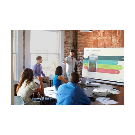 Epson EB-L260F - 3LCD projector - 4600 lumens (white) - 4600 lumens (colour) - 16:9 - 1080p - 802.11a / b / g / n / ac wireless  /  LAN /  Miracast - white - 6