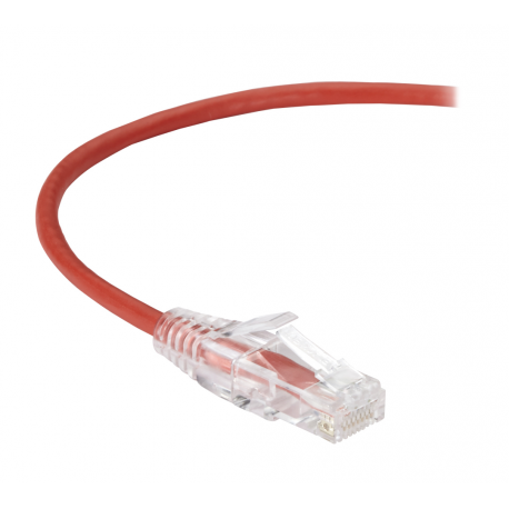 Black Box Slim-Net - Patch cable - RJ-45 (M) to RJ-45 (M) - 3.66 m - UTP - CAT 6 - booted, molded, snagless, stranded - red - 0