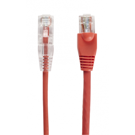 Black Box Slim-Net - Patch cable - RJ-45 (M) to RJ-45 (M) - 6.1 m - UTP - CAT 6 - booted, molded, snagless, stranded - red - 2