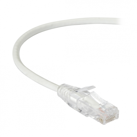 Black Box Slim-Net - Patch cable - RJ-45 (M) to RJ-45 (M) - 4.57 m - UTP - CAT 6 - booted, molded, stranded - white - 0