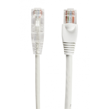 Black Box Slim-Net - Patch cable - RJ-45 (M) to RJ-45 (M) - 4.57 m - UTP - CAT 6 - booted, molded, stranded - white - 2