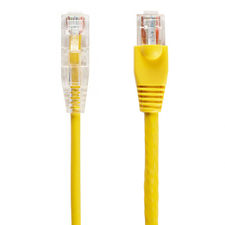 Black Box Slim-Net - Patch cable - RJ-45 (M) to RJ-45 (M) - 1.52 m - UTP - CAT 6 - booted, molded, stranded - yellow - 1