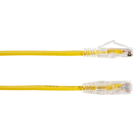 Black Box Slim-Net - Patch cable - RJ-45 (M) to RJ-45 (M) - 1.52 m - UTP - CAT 6 - booted, molded, stranded - yellow - 2