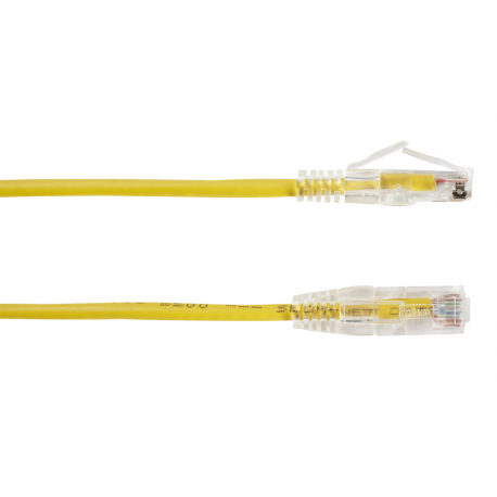 Black Box Slim-Net - Patch cable - RJ-45 (M) to RJ-45 (M) - 3 m - UTP - CAT 6 - booted, molded, stranded - yellow - 2