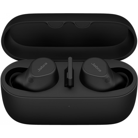 Jabra Evolve2 Buds UC - True wireless earphones with mic - in-ear - Bluetooth - active noise cancelling - USB-A via Bluetooth adapter - noise isolating - black - Zoom Certified, Optimised for Google Meet - 5