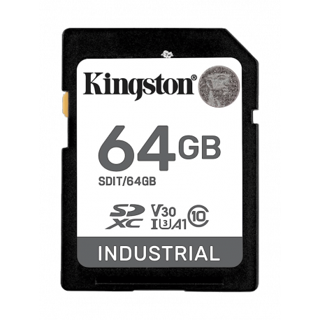 Kingston Industrial - Flash memory card - 64 GB - A1 / Video Class V30 / UHS-I U3 / Class10 - microSDXC UHS-I - 0