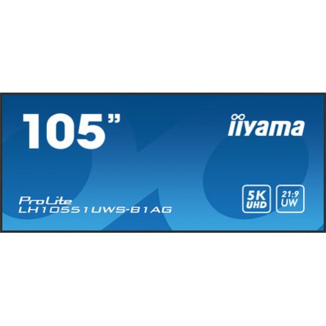 iiyama ProLite LH10551UWS-B1AG - 105" Diagonal Class (104.7" viewable) LED-backlit LCD display - digital signage - 5K UHD (2160p) 5120 x 2160 - black - 0