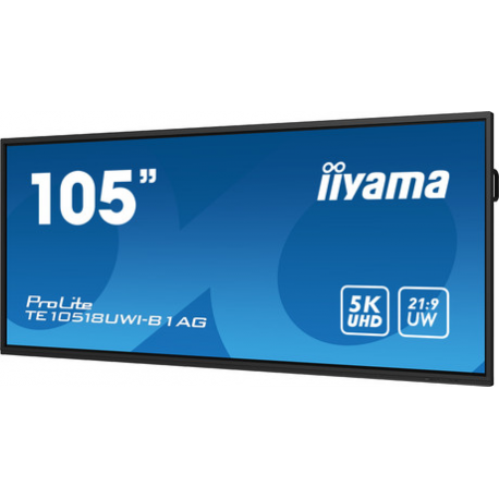 iiyama ProLite TE10518UWI-B1AG - 105" Diagonal Class (104.6" viewable) LED-backlit LCD display - interactive digital signage - with touchscreen - 5K UHD (2160p) 5120 x 2160 - black, matte - 7