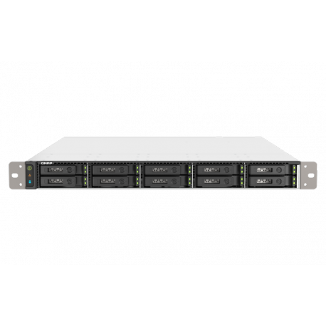 QNAP TS-h1090FU - NAS server - 10 bays - rack-mountable - SATA 6Gb / s  /  PCIe (NVMe)  /  U.2 - RAID 0, 1, 5, 6, 10, 50, JBOD, 60 - RAM 128 GB - 25 Gigabit Ethernet  /  2.5 Gigabit Ethernet - iSCSI support - 1U - 6