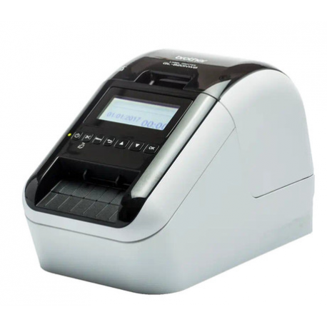 Brother QL-820NWBc - Label printer - two-colour (monochrome) - direct thermal - Roll (6.2 cm) - 300 x 600 dpi - up to 110 labels / min - USB, LAN, Wi-Fi(n), Bluetooth 5.2 - cutter - black, glossy white - 1
