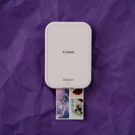 Canon Zoemini 2 - Printer - colour - zink - 50.8 x 76.2 mm - 313 x 500 dpi - up to 0.83 min/page (mono) / up to 0.83 min/page (colour) - capacity: 10 sheets - Bluetooth 5.0 - white - 16