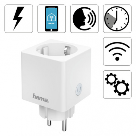 Hama "Mini" - Smart plug - wireless - Wi-Fi - 2.4 Ghz - white - 6