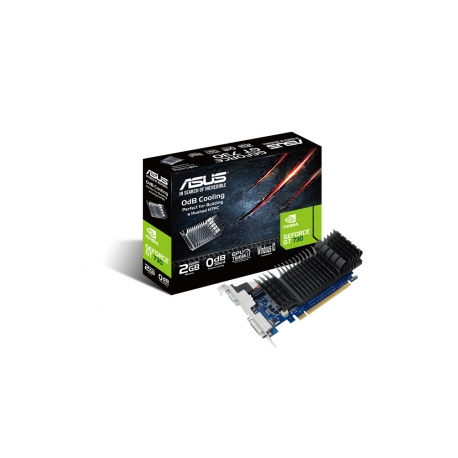 ASUS GT730-SL-2GD5-BRK - Graphics card - GF GT 730 - 2 GB GDDR5 - PCIe 2.0 low profile - DVI, D-Sub, HDMI - fanless - 0