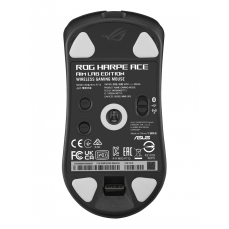 ASUS ROG Harpe Ace - Aim Lab Edition - mouse - right and left-handed - optical - 5 buttons - wireless, wired - 2.4 GHz, USB 2.0, Bluetooth 5.1 - ROG Omni receiver - black - 17