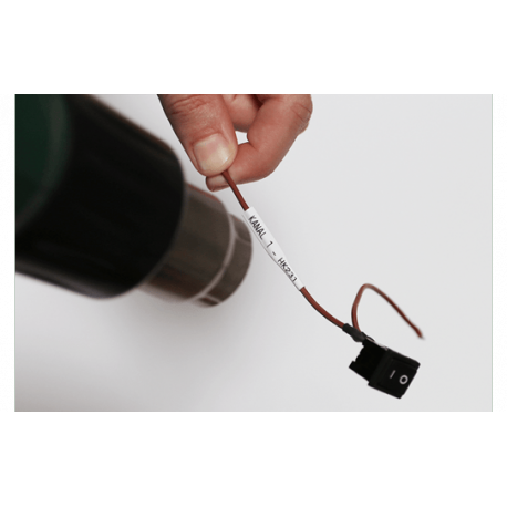 Brother HSe-211E - Black on white - Roll (0.52 cm x 1.5 m) 1 cassette(s) hanging box - heat shrink tube tape - for P-Touch PT-D800W, PT-E300, PT-E300VP, PT-E550WVP, PT-P700, PT-P750W, PT-P900W, PT-P950NW - 2