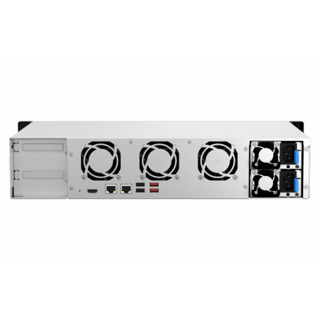 QNAP TS-864eU-RP - NAS server - 8 bays - rack-mountable - SATA 6Gb / s - RAID 0, 1, 5, 6, 10, 50, JBOD, 60 - RAM 8 GB - Gigabit Ethernet / 2.5 Gigabit Ethernet - iSCSI support - 2U - 6