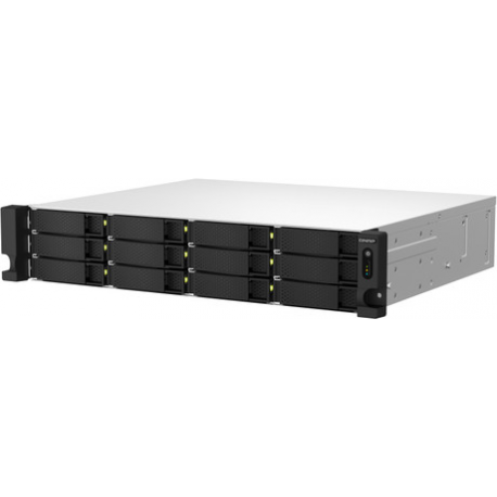 QNAP TS-1264U-RP - NAS server - 12 bays - rack-mountable - SATA 6Gb / s - RAID RAID 0, 1, 5, 6, 10, 50, JBOD, 60 - RAM 8 GB - 2.5 Gigabit Ethernet - iSCSI support - 2U - 9