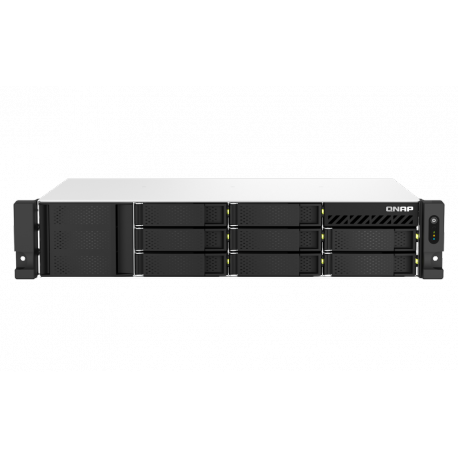 QNAP TS-864eU - NAS server - 8 bays - rack-mountable - SATA 6Gb / s - RAID 0, 1, 5, 6, 10, 50, JBOD, 60 - RAM 8 GB - Gigabit Ethernet / 2.5 Gigabit Ethernet - iSCSI support - 2U - 2