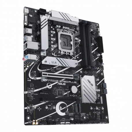 ASUS PRIME B760-PLUS - Motherboard - ATX - LGA1700 Socket - B760 Chipset - USB 3.2 Gen 1, USB 3.2 Gen 2, USB4, USB-C 3.2 Gen 2x2, USB-C 3.2 Gen 1 - 2.5 Gigabit LAN - onboard graphics (CPU required) - HD Audio (8-channel) - 7