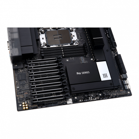ASUS PRO WS W790E-SAGE SE - Motherboard - SSI EEB - LGA4677 Socket-E - W790 Chipset - USB 3.2 Gen 1, USB 3.2 Gen 2x2, USB-C 3.2 Gen2, USB-C 3.2 Gen 2x2 - 10 Gigabit LAN, Gigabit LAN - HD Audio (8-channel) - 33