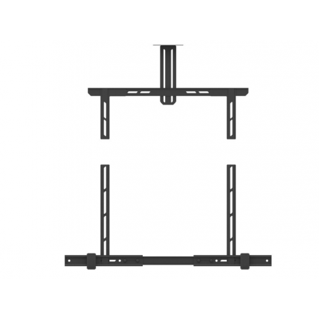 Multibrackets M Universal Soundbar Mount Medium - Mounting kit (wall bracket) - for sound bar - metal - black - screen size: 40"-70" - mounting interface: 600 x 400 mm - 9